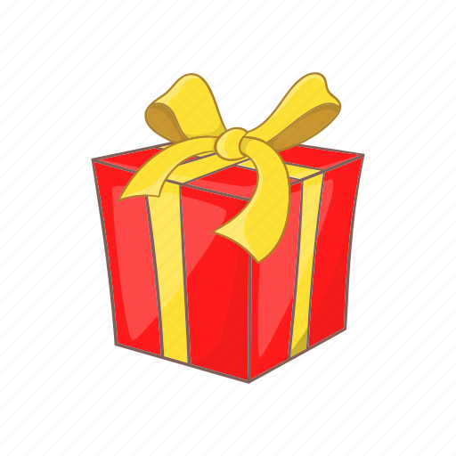 red box with yellow bow