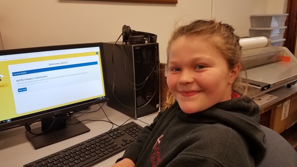 picture of student on computer